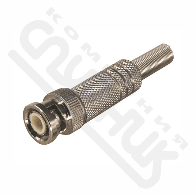 Штекер BNC с пружиной металл 